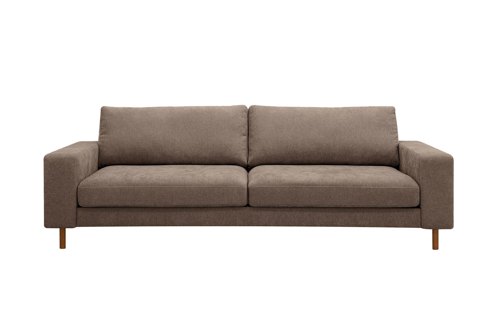 Scandi Dyp 4-seters sofa i stoff - Mørkebrun