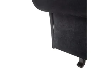 Schäslong Beliani Lattes Grå, mörkt trä, Högervänd Black||Dark colored wood Right-faced - Møbler - Sofaer - Dagsenger