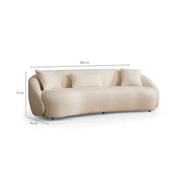 Scone 3-seters sofa - Kremhvit - Møbler - Sofaer - Sofa 3 seter