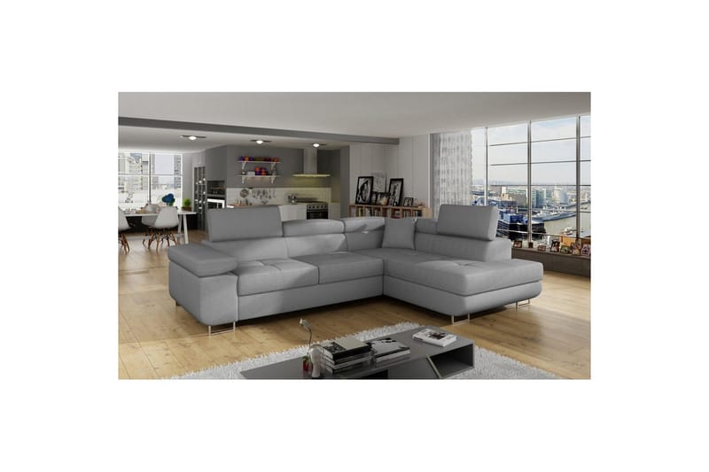 Seksjon Eltap Anton 272x203x85 cm - Jarell 04, Lys Grå, Høyre - Møbler - Sofaer - Sovesofaer