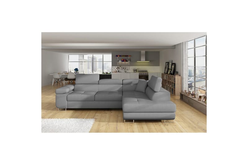 Seksjon Eltap Anton 272x203x85 cm - Jarell 04, Lys Grå, Høyre - Møbler - Sofaer - Sovesofaer