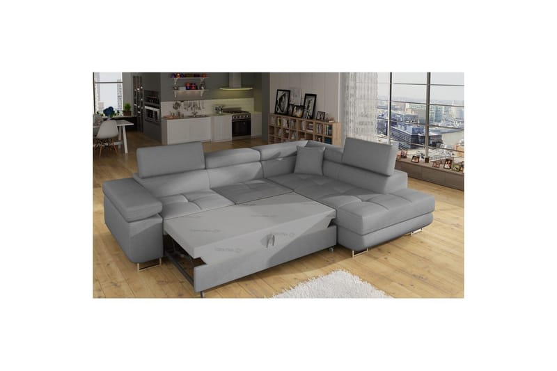Seksjon Eltap Anton 272x203x85 cm - Jarell 04, Lys Grå, Høyre - Møbler - Sofaer - Sovesofaer