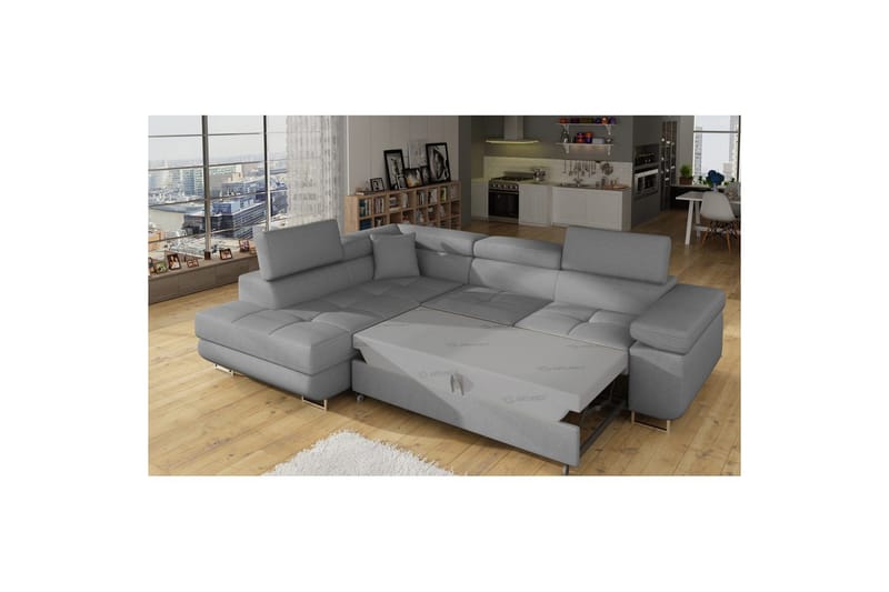 Seksjon Eltap Anton 272x203x85 cm - Jarell 04, Lys Grå, Venstre - Møbler - Sofaer - Sovesofaer