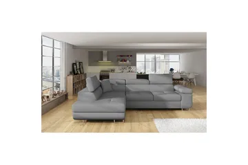 Seksjon Eltap Anton 272x203x85 cm - Jarell 04, Lys Grå, Venstre - Møbler - Sofaer - Sovesofaer