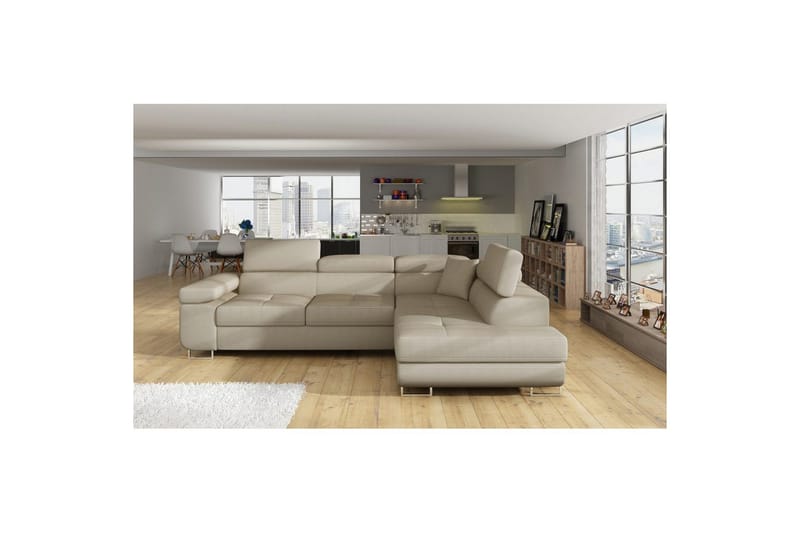 Seksjon Eltap Anton 272x203x85 cm - Jarell 18, Lys Beige, Høyre - Møbler - Sofaer - Sovesofaer