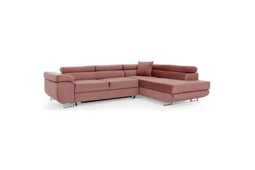 Seksjon Eltap Anton 272x203x85 cm - Monolith 63, Rosa, Høyre - Møbler - Sofaer - Sovesofaer