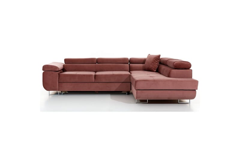Seksjon Eltap Anton 272x203x85 cm - Monolith 63, Rosa, Høyre - Møbler - Sofaer - Sovesofaer
