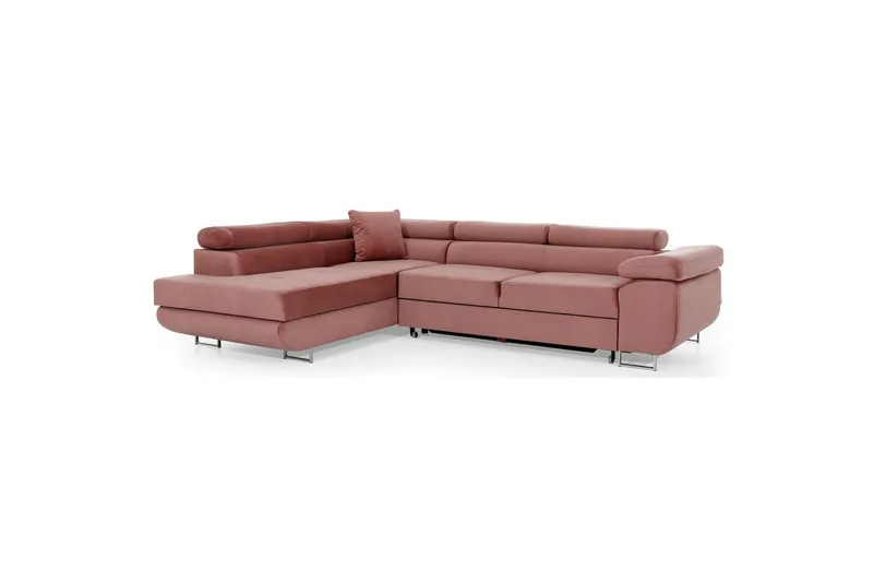 Seksjon Eltap Anton 272x203x85 cm - Monolith 63, Rosa, Venstre - Møbler - Sofaer - Sovesofaer