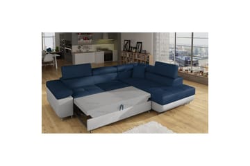 Seksjon Eltap Anton 272x203x85 cm - Monolith 77, Monolith 84, Blå, Lysegrå, Høyre - Møbler - Sofaer - Sovesofaer