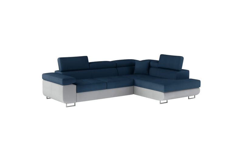Seksjon Eltap Anton 272x203x85 cm - Monolith 77, Monolith 84, Blå, Lysegrå, Høyre - Møbler - Sofaer - Sovesofaer