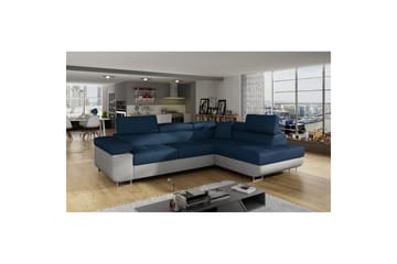 Seksjon Eltap Anton 272x203x85 cm - Monolith 77, Monolith 84, Blå, Lysegrå, Høyre - Møbler - Sofaer - Sovesofaer