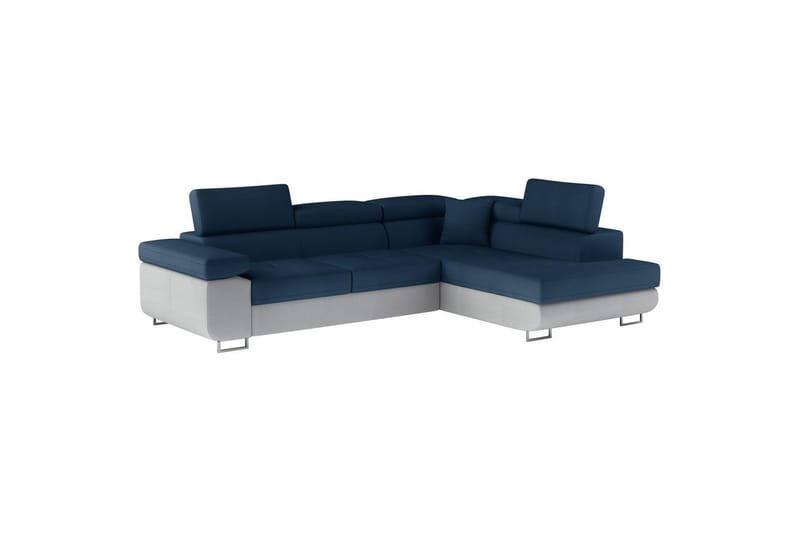 Seksjon Eltap Anton 272x203x85 cm - Monolith 77, Monolith 84, Blå, Lysegrå, Høyre - Møbler - Sofaer - Sovesofaer