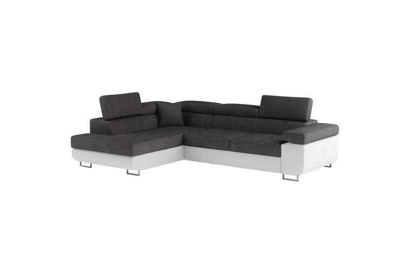 Seksjon Eltap Anton 272x203x85 cm - Sawana 05, Soft 17, Grå, Hvit, Venstre - Møbler - Sofaer - Sovesofaer