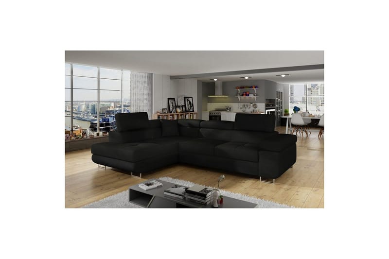Seksjon Eltap Anton 272x203x85 cm - Sawana 14, Svart, Venstre - Møbler - Sofaer - Sovesofaer