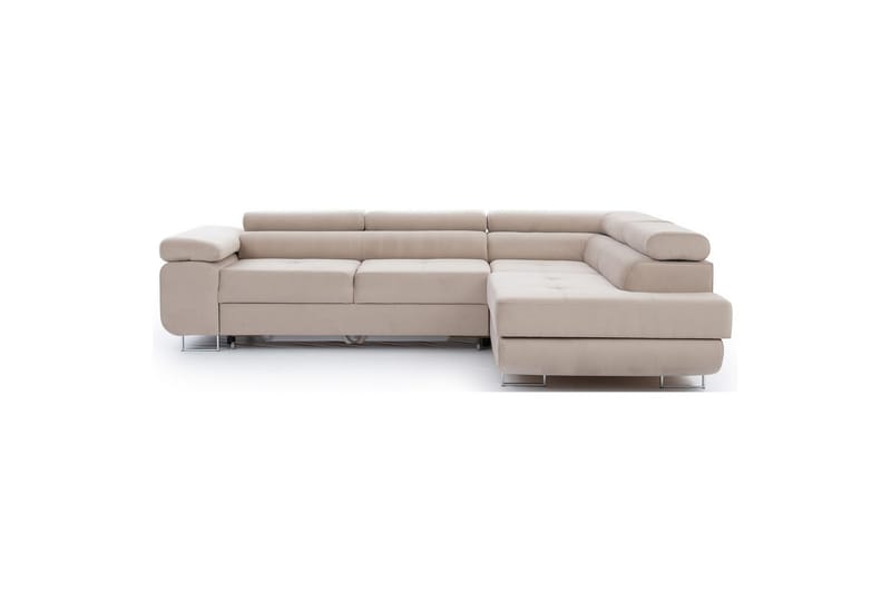 Seksjon Eltap Anton 272x203x85 cm - Paros 02, Beige, Høyre - Møbler - Sofaer - Sovesofaer