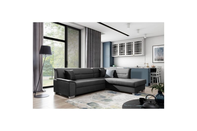 Seksjon Eltap Bergen 247x214x83 cm - Monolith 97, Mørk Grå, Høyre - Møbler - Sofaer - Sovesofaer