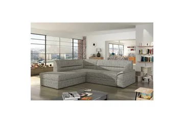 Seksjon Eltap Elano 255x212x90 cm - Berlin 01, Grå, Venstre - Møbler - Sofaer - Sovesofaer