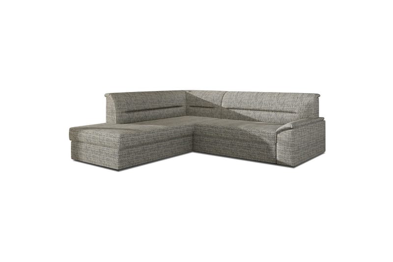 Seksjon Eltap Elano 255x212x90 cm - Berlin 01, Grå, Venstre - Møbler - Sofaer - Sovesofaer
