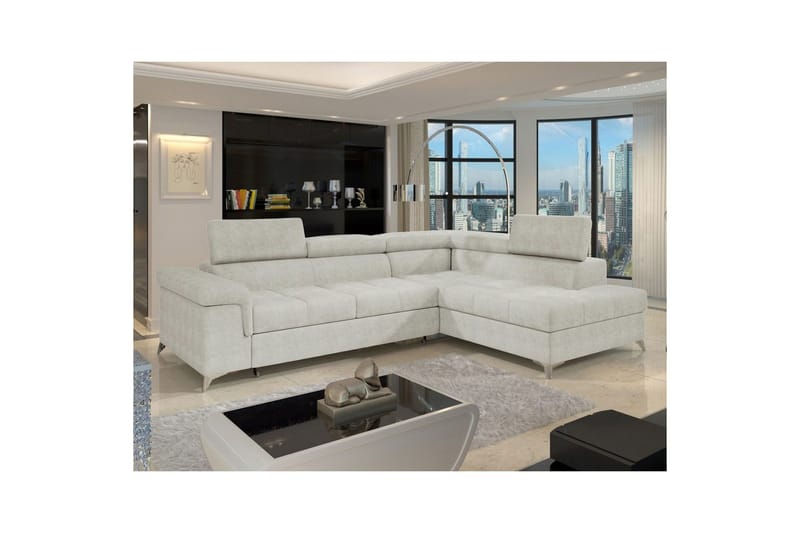 Seksjon Eltap Eridano 275x202x88 cm - Amore 01, Hvit, Høyre - Møbler - Sofaer - Sovesofaer
