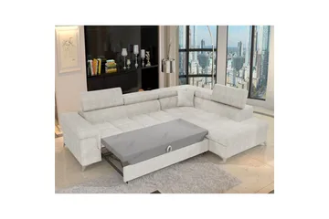 Seksjon Eltap Eridano 275x202x88 cm - Amore 01, Hvit, Høyre - Møbler - Sofaer - Sovesofaer