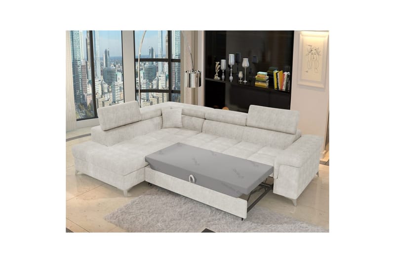 Seksjon Eltap Eridano 275x202x88 cm - Amore 01, Hvit, Venstre - Møbler - Sofaer - Sovesofaer