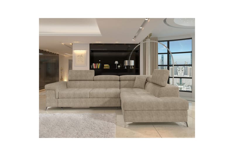 Seksjon Eltap Eridano 275x202x88 cm - Amore 18, Beige, Høyre - Møbler - Sofaer - Sovesofaer