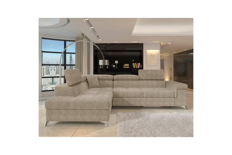 Seksjon Eltap Eridano 275x202x88 cm - Amore 18, Beige, Venstre - Møbler - Sofaer - Sovesofaer