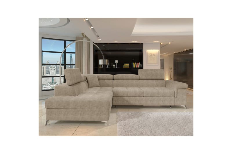 Seksjon Eltap Eridano 275x202x88 cm - Amore 18, Beige, Venstre - Møbler - Sofaer - Sovesofaer