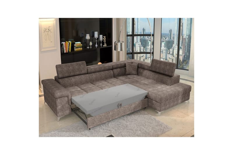 Seksjon Eltap Eridano 275x202x88 cm - Amore 20, Mørk Beige, Høyre - Møbler - Sofaer - Sovesofaer