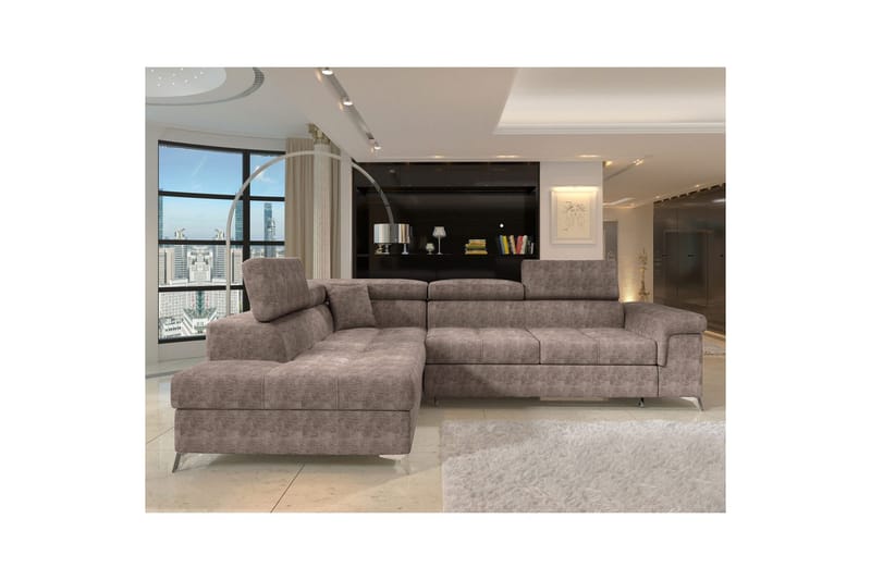 Seksjon Eltap Eridano 275x202x88 cm - Amore 20, Mørk Beige, Venstre - Møbler - Sofaer - Sovesofaer
