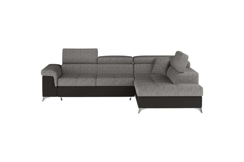 Seksjon Eltap Eridano 275x202x88 cm - Berlin 01, Soft 11, Grå, Svart, Høyre - Møbler - Sofaer - Sovesofaer