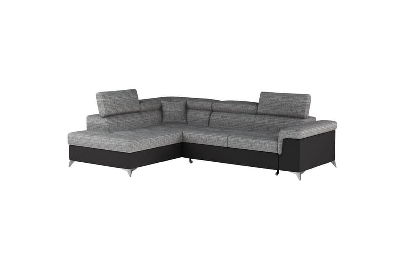 Seksjon Eltap Eridano 275x202x88 cm - Berlin 01, Soft 11, Grå, Svart, Venstre - Møbler - Sofaer - Sovesofaer