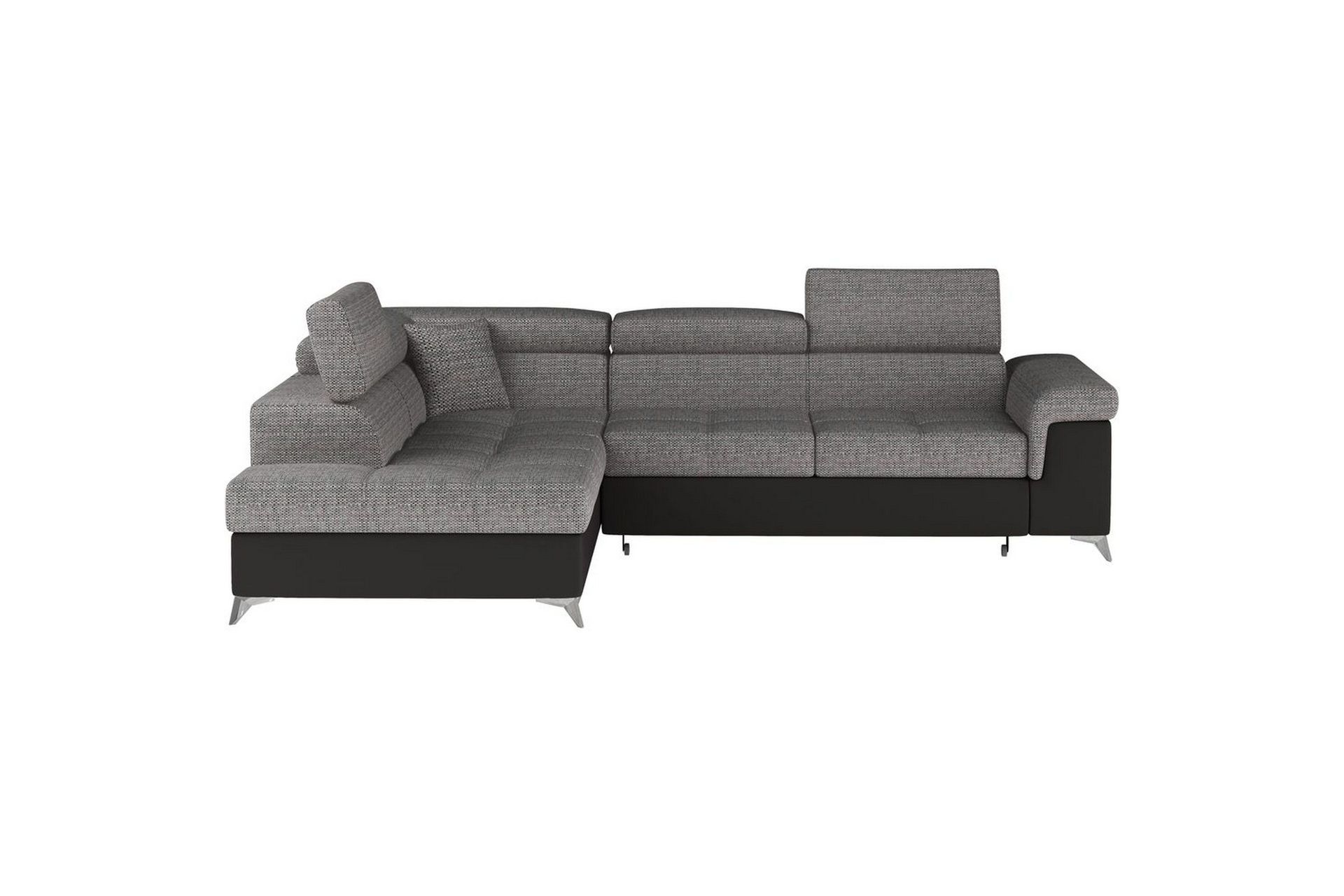Seksjon Eltap Eridano 275x202x88 cm - Berlin 01, Soft 11, Grå, Svart, Venstre