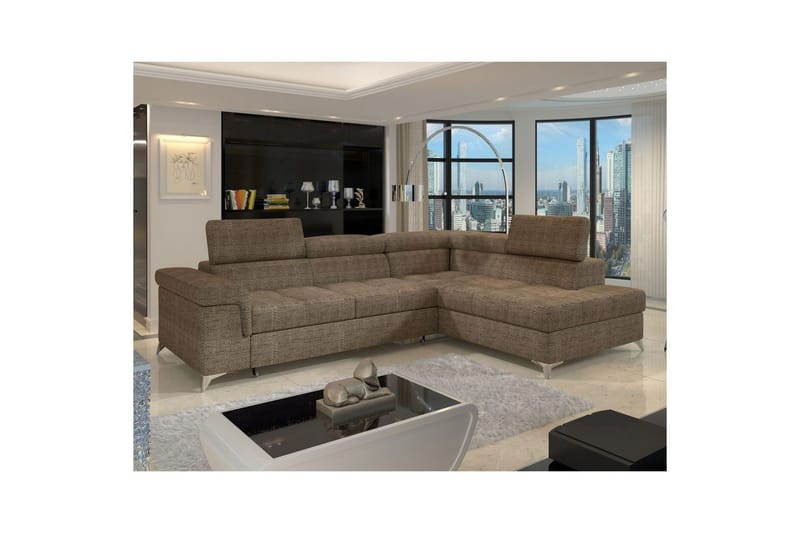 Seksjon Eltap Eridano 275x202x88 cm - Berlin 03, Beige, Høyre - Møbler - Sofaer - Sovesofaer