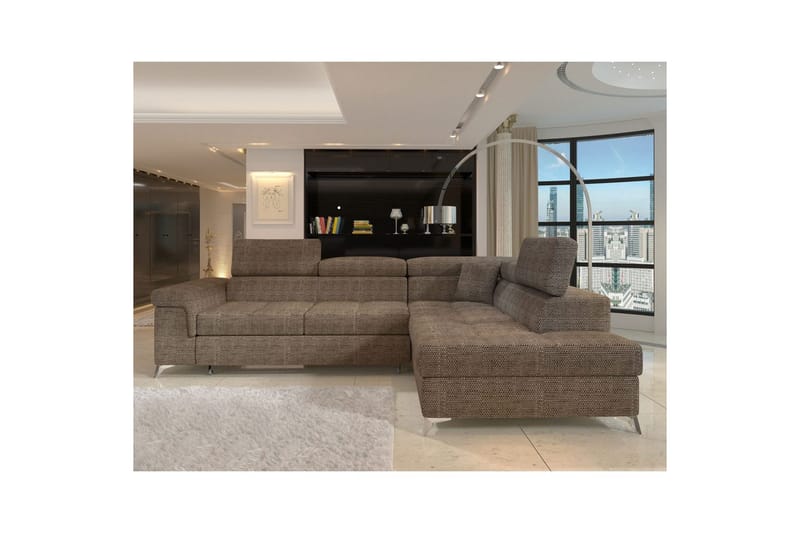Seksjon Eltap Eridano 275x202x88 cm - Berlin 03, Beige, Høyre - Møbler - Sofaer - Sovesofaer