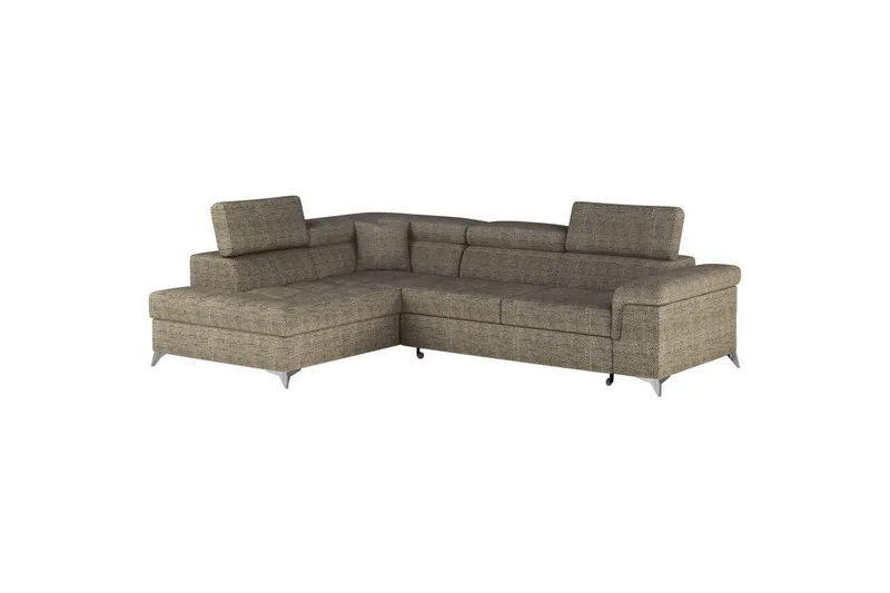 Seksjon Eltap Eridano 275x202x88 cm - Berlin 03, Beige, Venstre - Møbler - Sofaer - Sovesofaer
