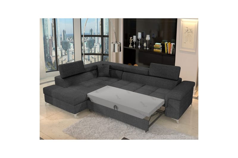 Seksjon Eltap Eridano 275x202x88 cm - Inari 96, Mørk Grå, Venstre - Møbler - Sofaer - Sovesofaer