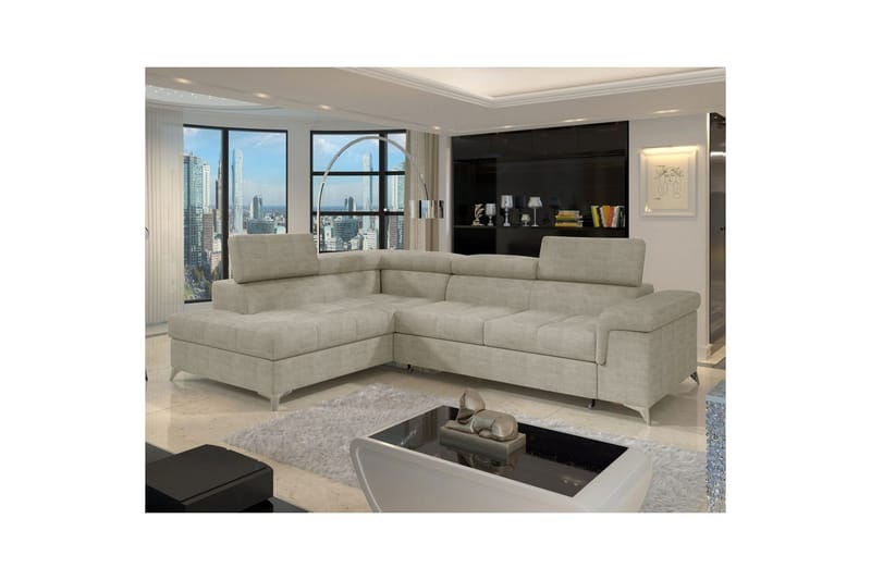 Seksjon Eltap Eridano 275x202x88 cm - Manhattan 20, Mørk Beige, Venstre - Møbler - Sofaer - Sovesofaer
