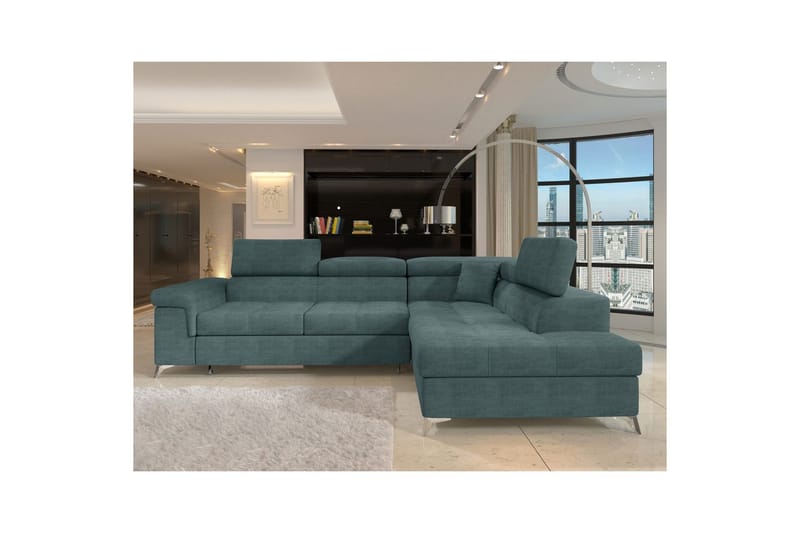 Seksjon Eltap Eridano 275x202x88 cm - Manhattan 38, Grønn, Høyre - Møbler - Sofaer - Sovesofaer