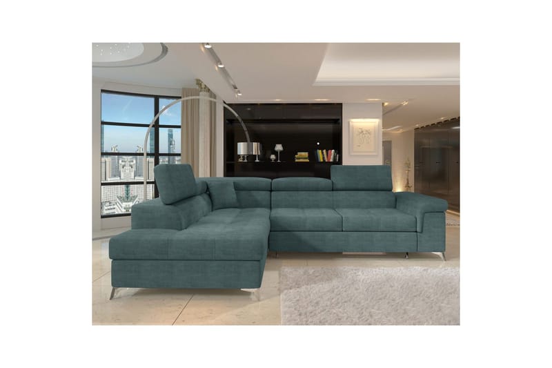 Seksjon Eltap Eridano 275x202x88 cm - Manhattan 38, Grønn, Venstre - Møbler - Sofaer - Sovesofaer