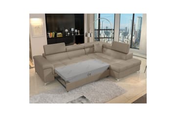 Seksjon Eltap Eridano 275x202x88 cm - Monolith 09, Mørk Beige, Høyre - Møbler - Sofaer - Sovesofaer