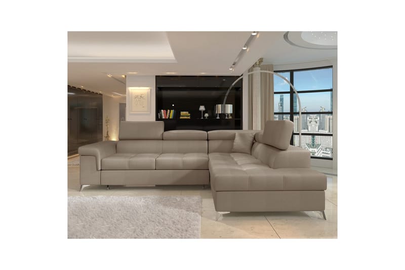 Seksjon Eltap Eridano 275x202x88 cm - Monolith 09, Mørk Beige, Høyre - Møbler - Sofaer - Sovesofaer