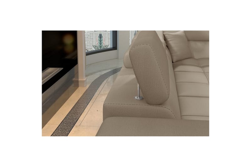 Seksjon Eltap Eridano 275x202x88 cm - Monolith 09, Monolith 29, Mørk Beige, Brun, Venstre - Møbler - Sofaer - Sovesofaer