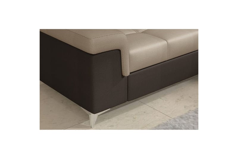 Seksjon Eltap Eridano 275x202x88 cm - Monolith 09, Monolith 29, Mørk Beige, Brun, Venstre - Møbler - Sofaer - Sovesofaer