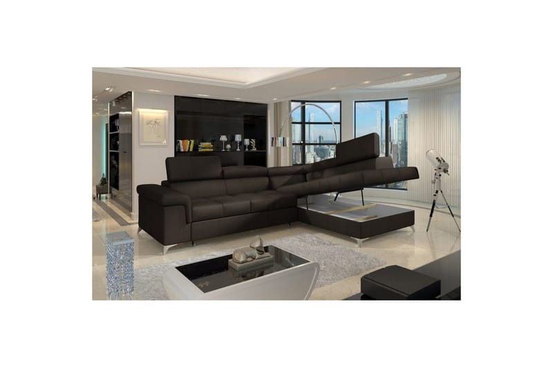 Seksjon Eltap Eridano 275x202x88 cm - Monolith 29, Mørk Brun, Høyre - Møbler - Sofaer - Sovesofaer