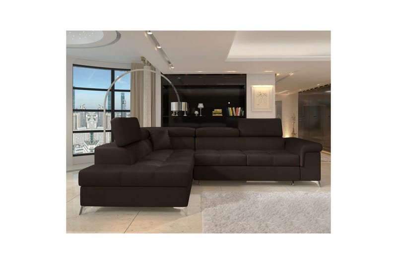 Seksjon Eltap Eridano 275x202x88 cm - Monolith 29, Mørk Brun, Venstre - Møbler - Sofaer - Sovesofaer