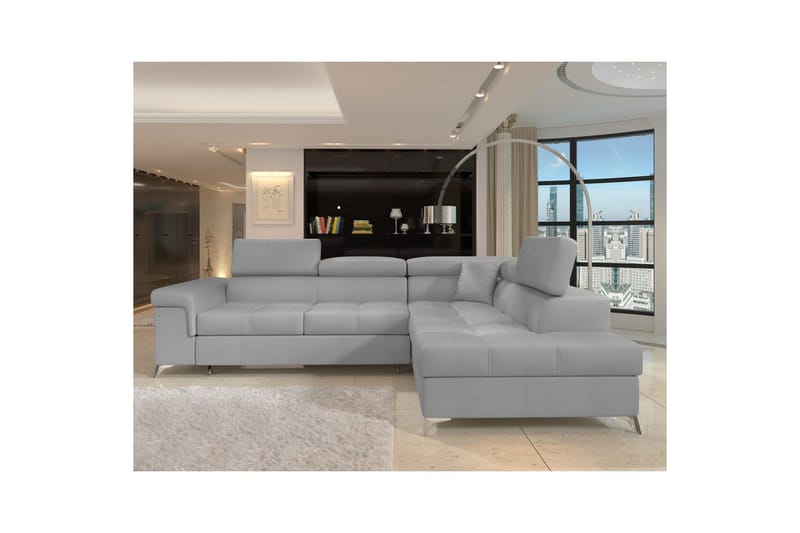 Seksjon Eltap Eridano 275x202x88 cm - Monolith 84, Lys Grå, Høyre - Møbler - Sofaer - Sovesofaer