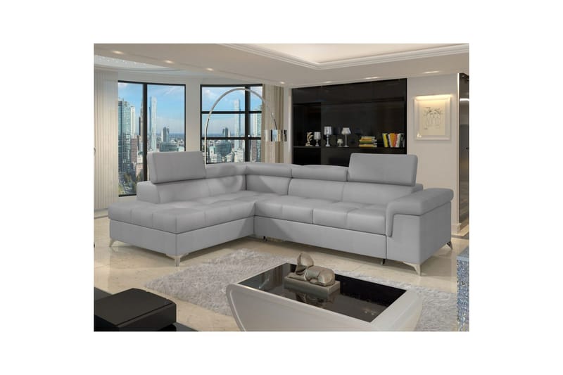Seksjon Eltap Eridano 275x202x88 cm - Monolith 84, Lys Grå, Venstre - Møbler - Sofaer - Sovesofaer