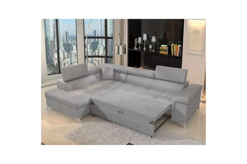 Seksjon Eltap Eridano 275x202x88 cm - Monolith 84, Lys Grå, Venstre - Møbler - Sofaer - Sovesofaer