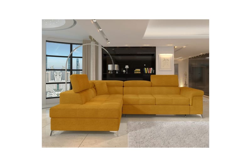 Seksjon Eltap Eridano 275x202x88 cm - Omega 68, Gul, Venstre - Møbler - Sofaer - Sovesofaer